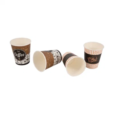 使い捨て紙コップ加工増粘素材コーヒーミルクティーカップはロゴテキストパターンで印刷できます紙コップ